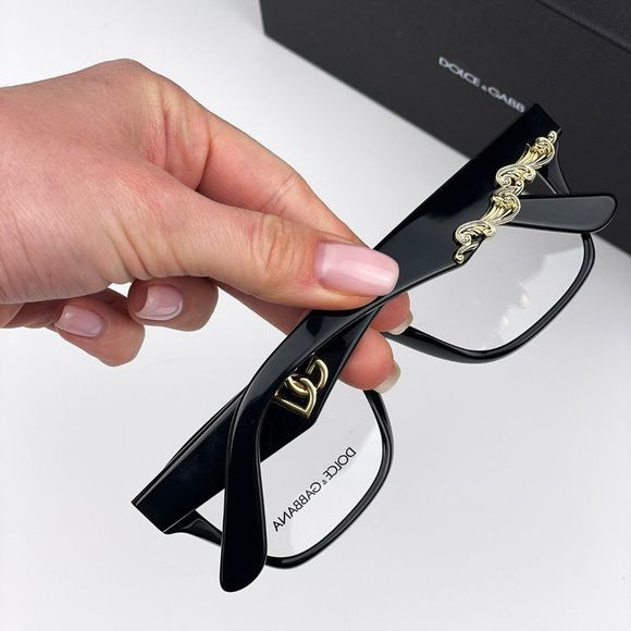 D&G DG3370 501 Eyeglasses Black Square Women - Picture 4 of 12